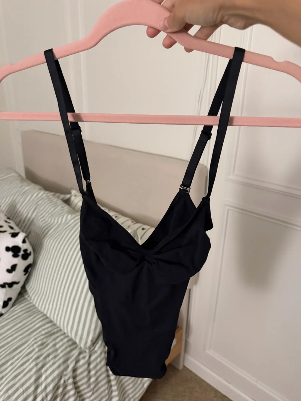 SKIMS Black Adjustable-Strap Bodysuit
